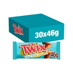 Twix Salted Caramel & Milk Chocolate Fingers Biscuit Snack Bar 46g