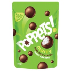 Poppets Dark Chocolate Coated Mint Creams Pouch