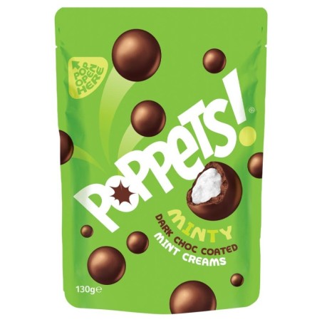 Poppets Dark Chocolate Coated Mint Creams Pouch