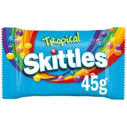 Skittles Vegan Chewy Sweets Tropical Fruit Flavoured BAG 45G.