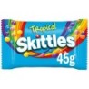 Skittles Vegan Chewy Sweets Tropical Fruit Flavoured BAG 45G.