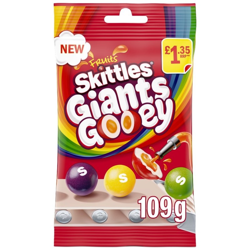Skittles Giants Gooey Vegan Chewy Sweets Fruit 109 GR.