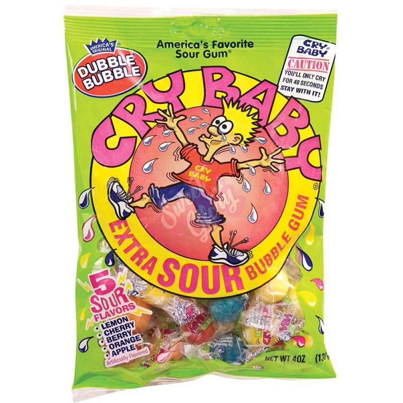 Cry Baby Sour Gumballs Peg Bag 113g