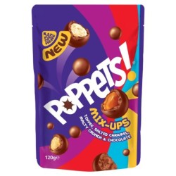 Poppets Mix-Ups Toffee, Salted Caramel, Malty Crunch & Chocolate 120g