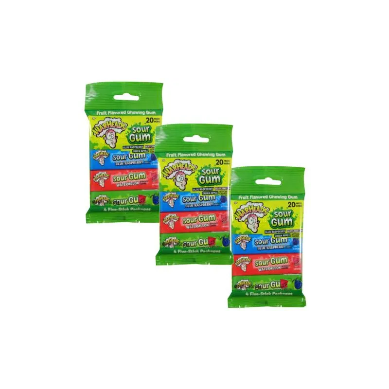 Warheads Sour Gum 4 Pack 50g
