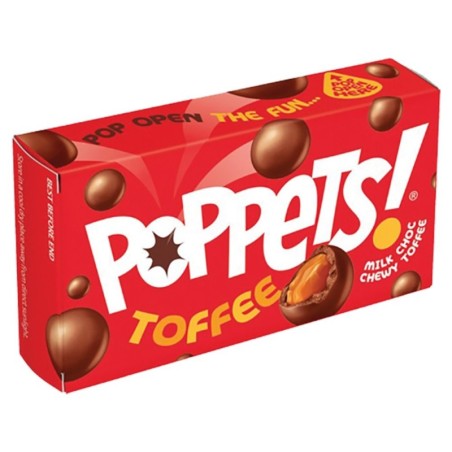 Poppets Milk Choc Coated Chewy Toffee 39g