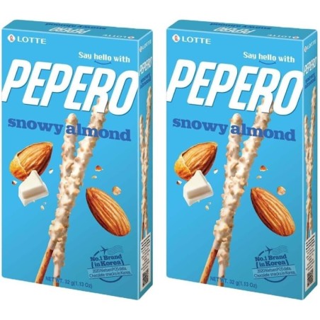Pepero Biscuit Snowy Almond 40x32g