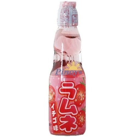 Hatakosen Ramune Soda Strawberry 200ml