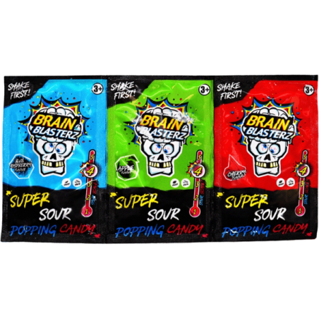 Brain Blasterz Super Sour Popping Candy Trio  36g