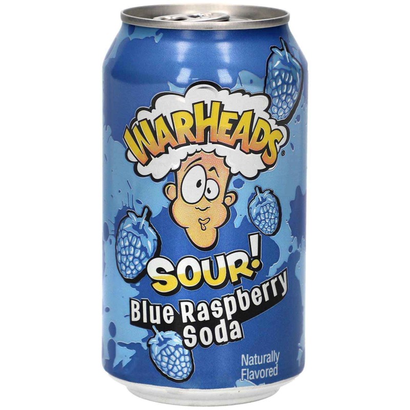 Warheads Sour Blue Raspberry Soda 330ml