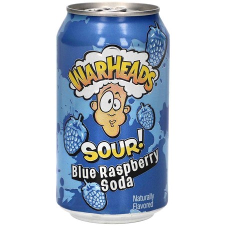 Warheads Sour Blue Raspberry Soda 330ml