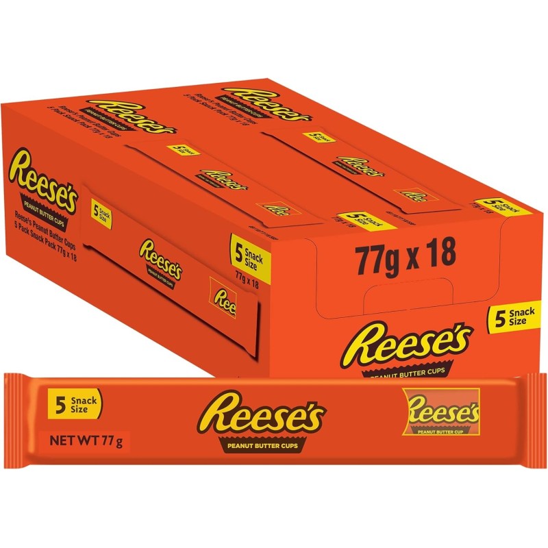 Reese's Peanut Butter Cups Snack Size 5 Pack 77g