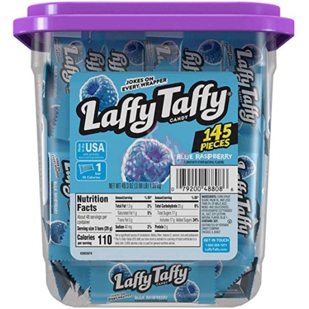Laffy Taffy Blue Raspberry Mini's 145ct Tub 1397g