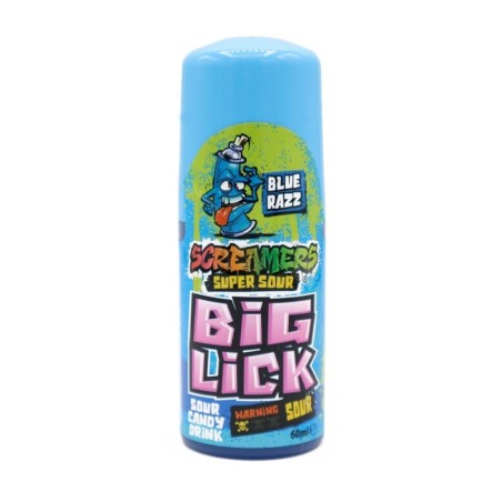 Zed Candy Screamers Super Sour Big Lick Blue Razz (12 x60ml.)