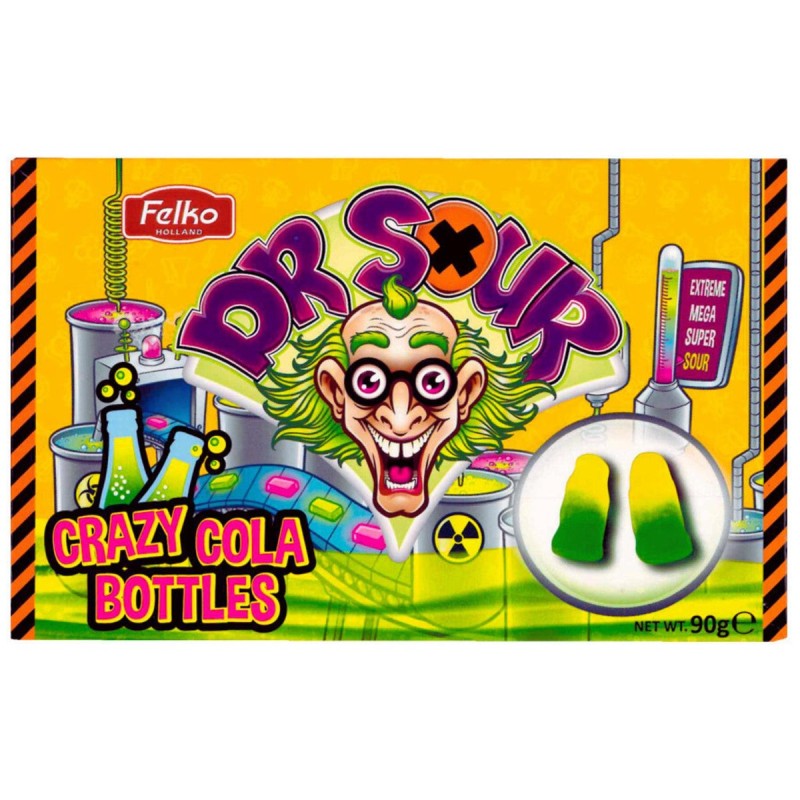 Dr Sour Crazy Cola Bottles Theatre Box 90g
