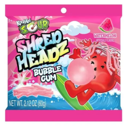 Kool-Aid Sour Shred Headz Watermelon Bubblegum 60g - Inner