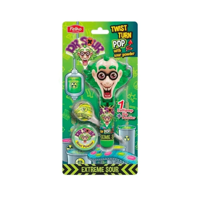 Dr Sour Twist & Turn Pop Blister 17g
