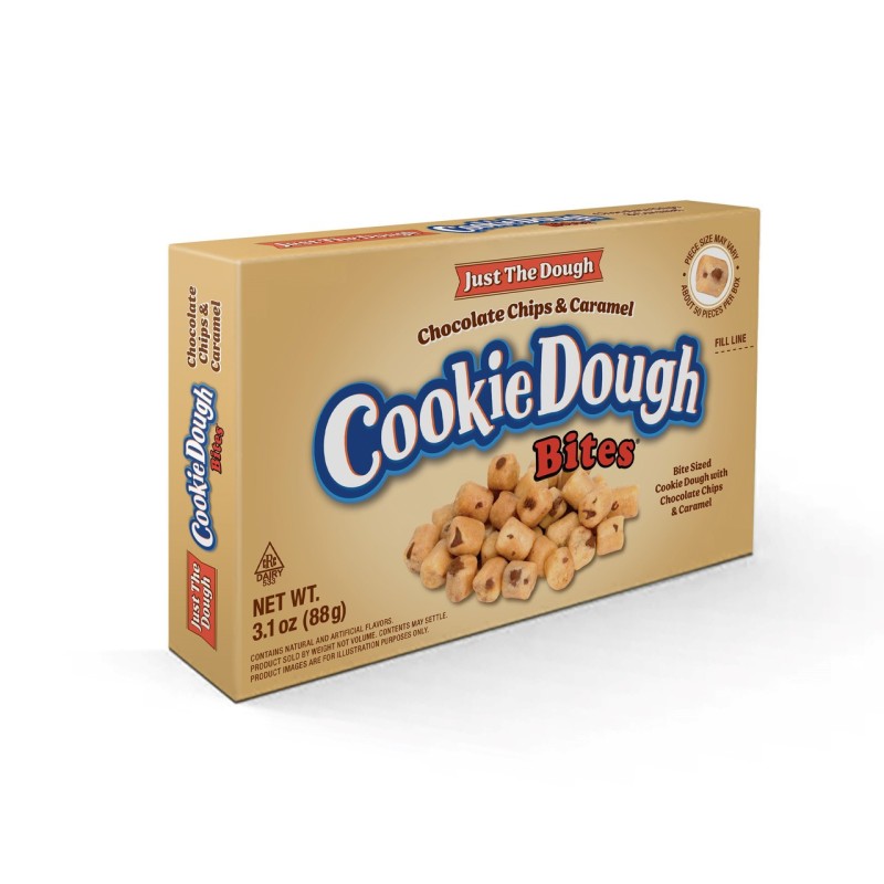 Cookie Dough Bites Just the Dough Choc Chip & Caramel 88g - Case